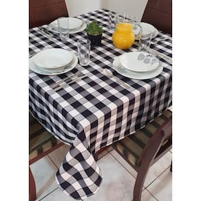 Toalha De Mesa Xadrez Oxford 6 Lugares 1,40 X 2M Restaurante
