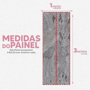Papel De Parede Painel 3D Mármore Carrara Cinza 1M