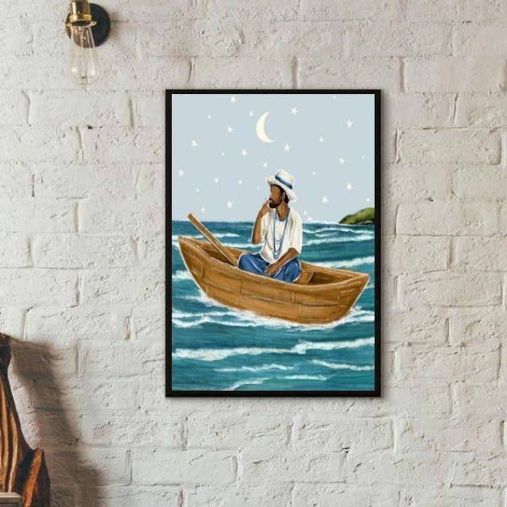 Quadro Candomblé - Marinheiro 24X18Cm - Com Vidro