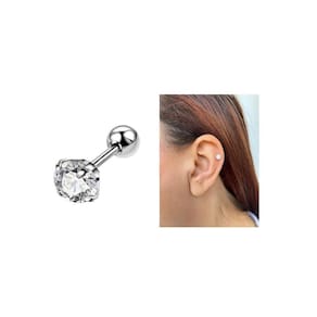 Piercing Tragus 8Mm Titânio Cartilagem Ponto De Luz