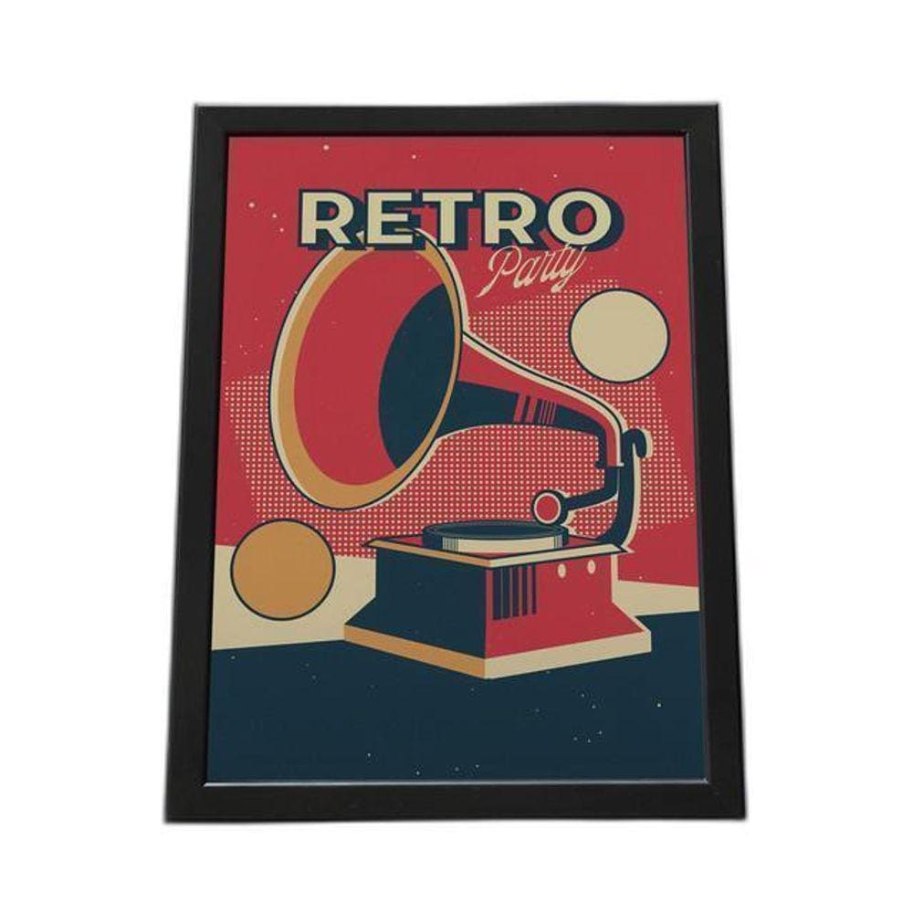 Quadro Com Moldura Retro Party