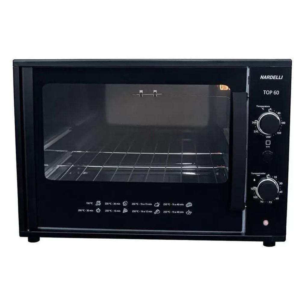 Forno Elétrico De Bancada Nardelli Top 60 Litros Função Grill Preto 220V