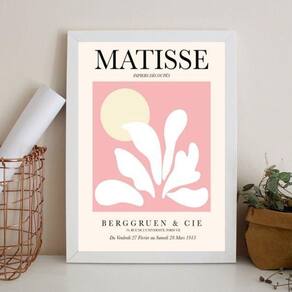 Quadro Arte Matisse Paleta Rosa 45X34Cm - Com Vidro