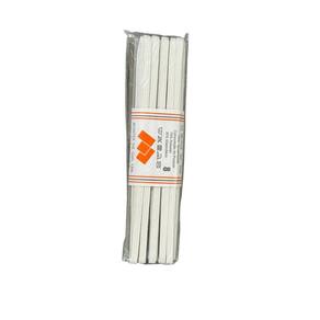 Kit 2 Rolos Elástico Nº08 Branco 04Mm Chato Com 10Mts Cada