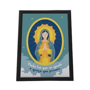Quadro Com Moldura Frase Nossa Senhora Do Perpetuo Socorro