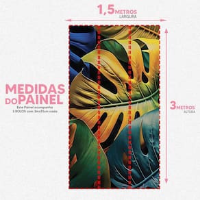 Papel De Parede Painel 3D Costela De Adão Colorido 1,5M