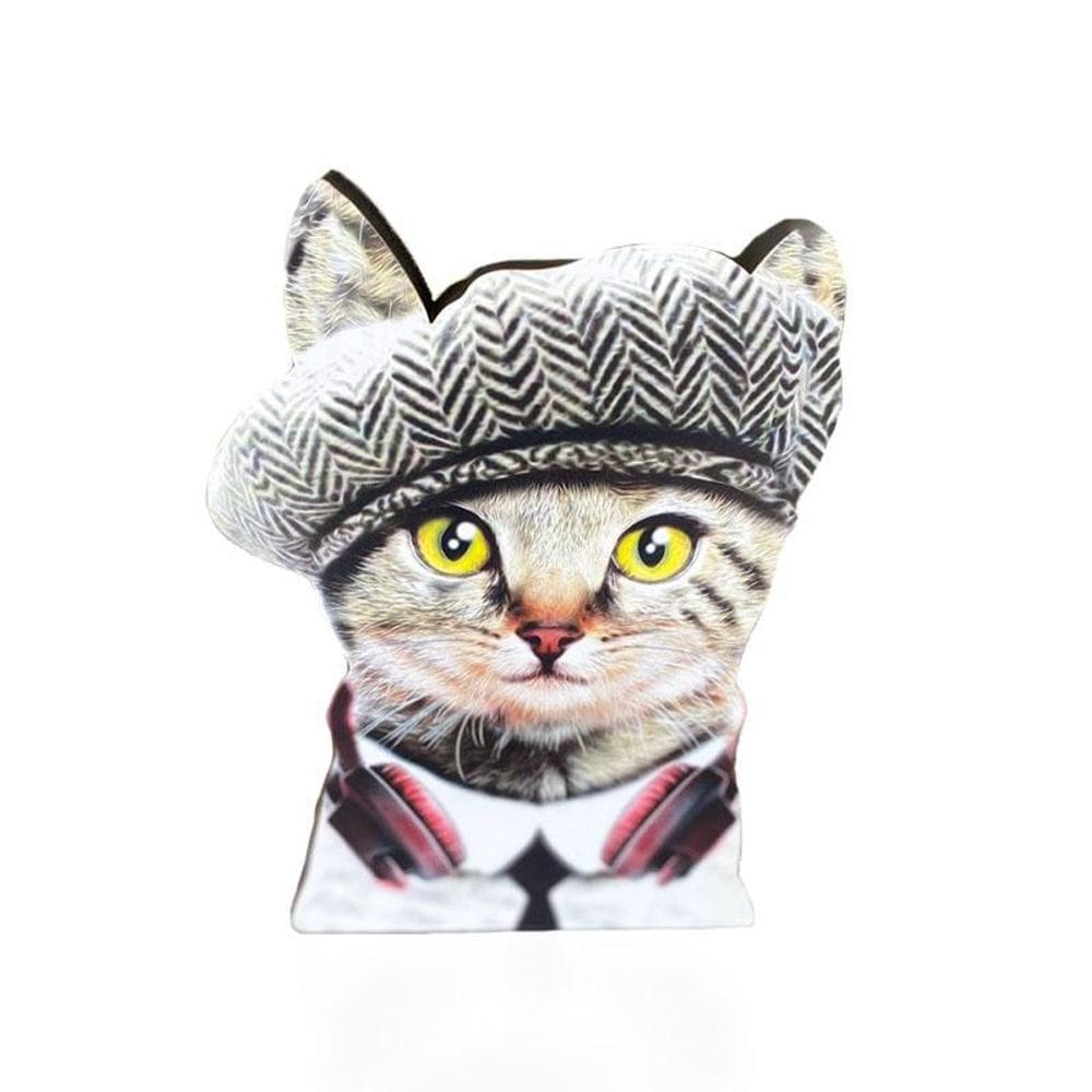 Gato Selfie Em Mdf Estampa Decoryou