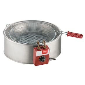 Fritador Elétrico Inox Tacho Alumínio 2 Termostatos 7L Malta