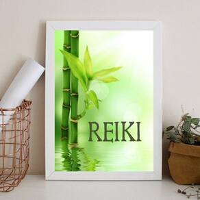 Quadro Decorativo Reiki - Bambu Chinês 45X34Cm - Com Vidro