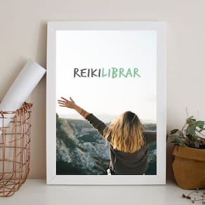 Quadro Decorativo Reiki - Reikilibrar 33X24Cm - Com Vidro