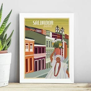 Quadro Poster Salvador - Bahia 33X24Cm