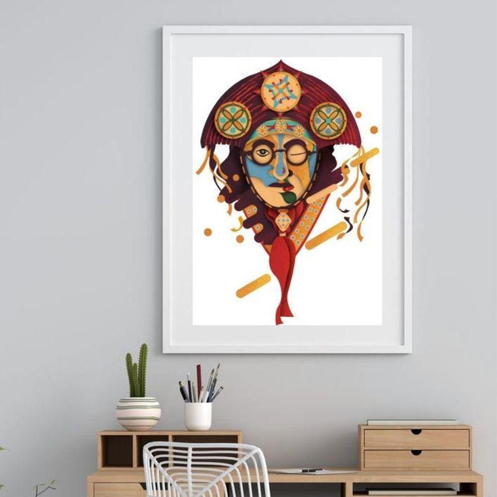 Quadro Arte Cangaceiro - 60X48Cm