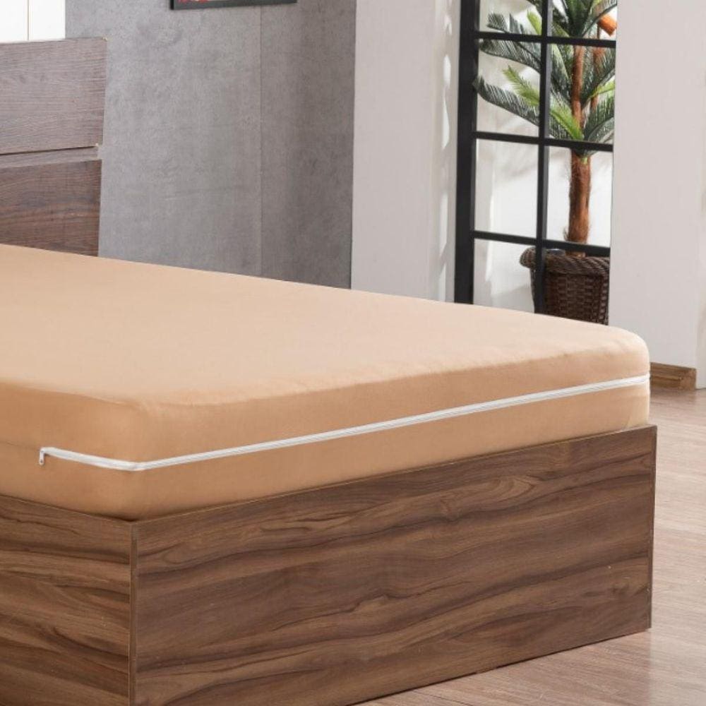 Forro Cama King Capa Colchao Em Malha Zíper Luxo E