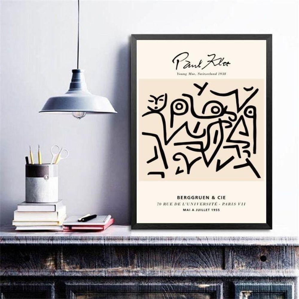 Quadro Decorativo Arte Paul Klee 45X34Cm - Com Vidro