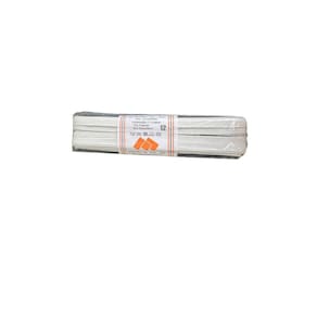 Elástico Chato N12- 0.6Mm Branco Kit 5 Rolos De 10 Metros