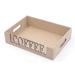 Bandeja Cafe Coffee Café Decoração 35X25 Madeira Mdf