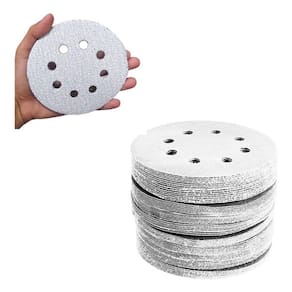 Kit 100 Disco De Lixa Pluma Branco 8 Furos Starfer 125Mm Grão 100 A 1000