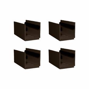 04 Guia U - Externo Ajustável Para Porta De Correr - Marrom