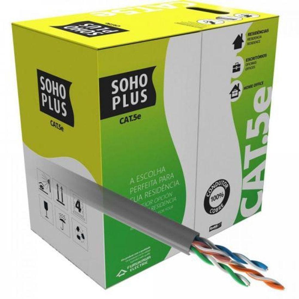 Cabo de Rede CAT.5E CMX Cx 305m Cinza Furukawa Sohoplus - CX / 305 [F002]