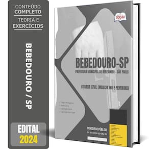 Apostila Prefeitura Bebedouro Sp 2024 Guarda Civil Masculino