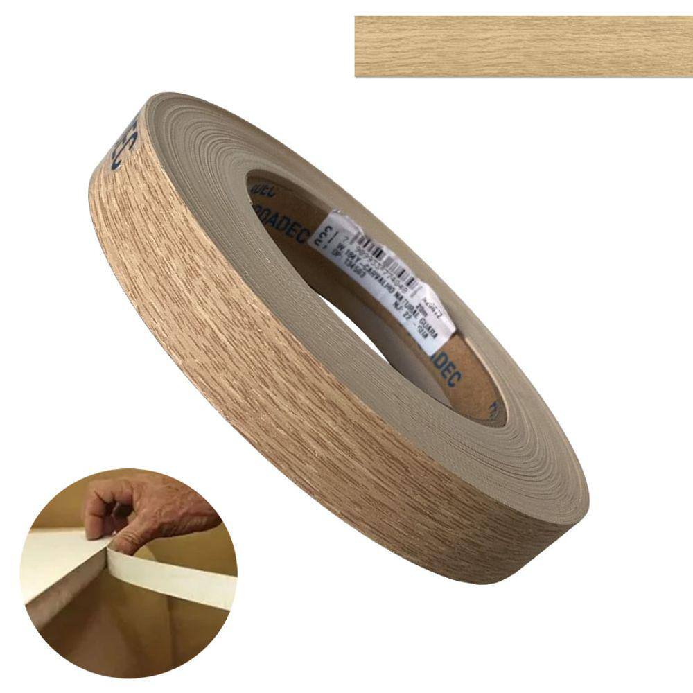 Fita De Borda PVC Carvalho Natural 22mm X 300m Proadec
