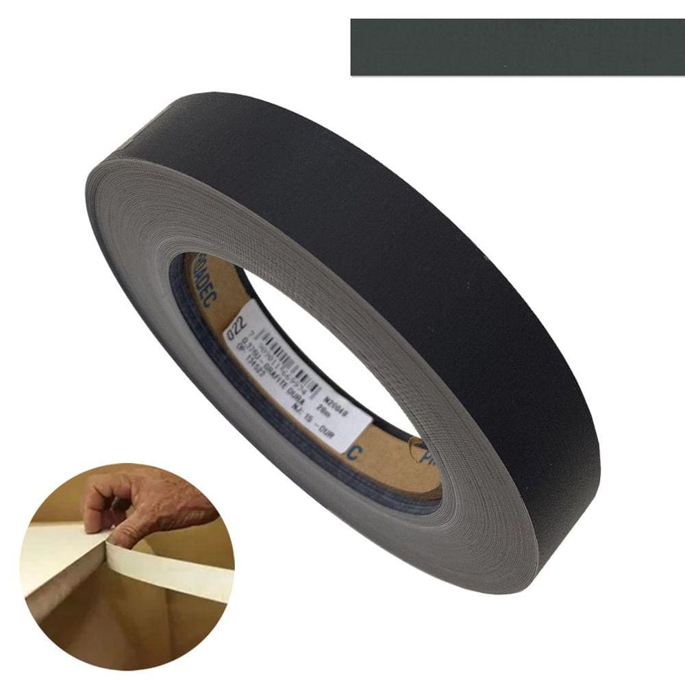 Fita De Borda PVC Grafite Trama 22mm X 300m Proadec