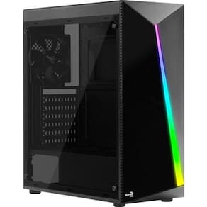 Gabinete Gamer Aerocool Shard Preto RGB Lateral Acrílico [F002]