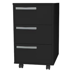 Gaveteiro Para Escritorio Gamer 3 Gavetas e 4 Rodizios Preto B26 NOVAM