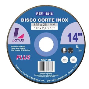 Disco De Corte Inox 14 Plus 25/5