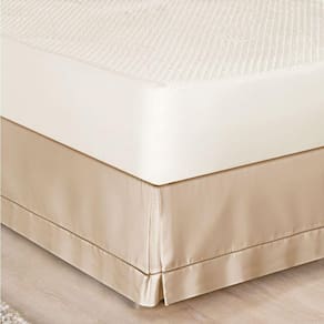 Saia Para Cama Box Solteiro Ponto Palito 1 Peça Caqui