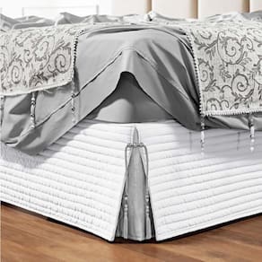 Saia Para Cama Box Queen Dual 1 Peça Branco