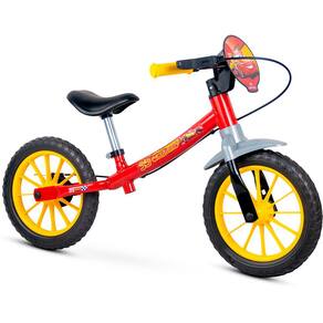 Bicicleta Balance Infantil Carros Aro 12 até 21Kg Limitador de Giro Nathor