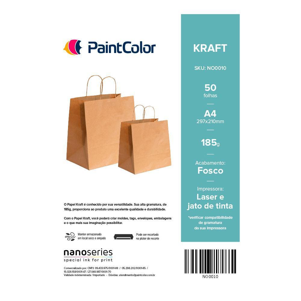 Kraft 185g A4 - 50 Folhas