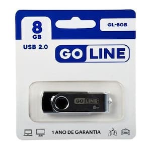 Pen Drive De 8Gb Goline Gl-8Gb Usb 2.0 - Preto / Prata