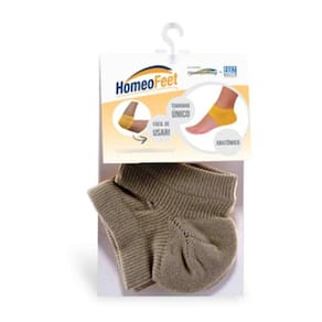 Meia de Hidratação Homeopast Homeofeet Caqui
