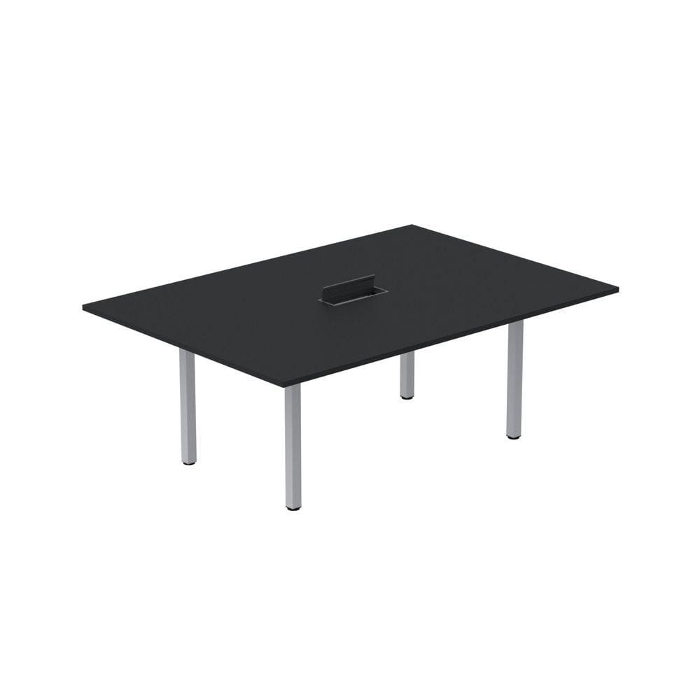 Mesa Reunião 200cm X 120cm Mrcpb2012 Preto/Cinza
