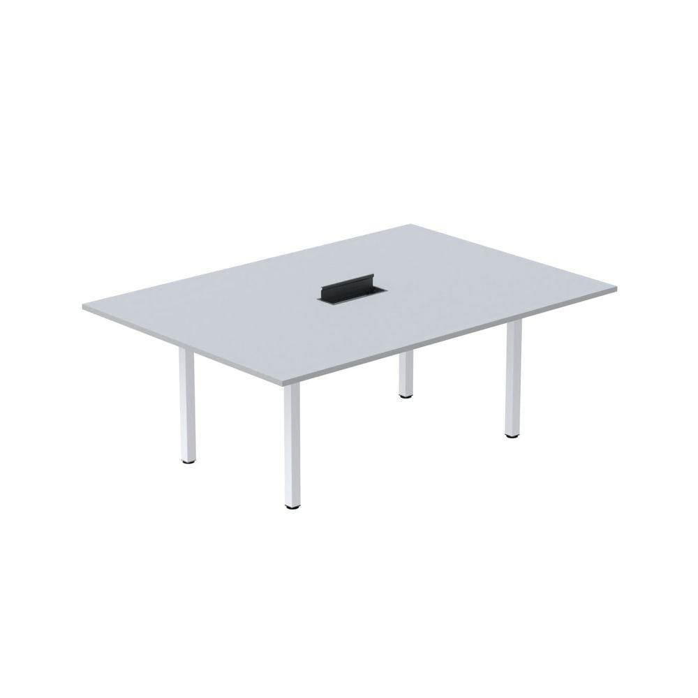 Mesa Reunião 200cm X 120cm Mrcpb2012 Cinza/Branco