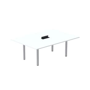 Mesa Reunião 200cm X140cm Mrcpb2014 Branco/Cinza
