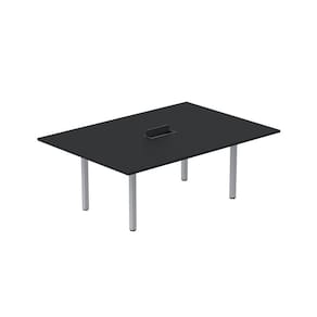 Mesa Reunião 200cm X 140cm Mrcpb2014 Preto/Cinza
