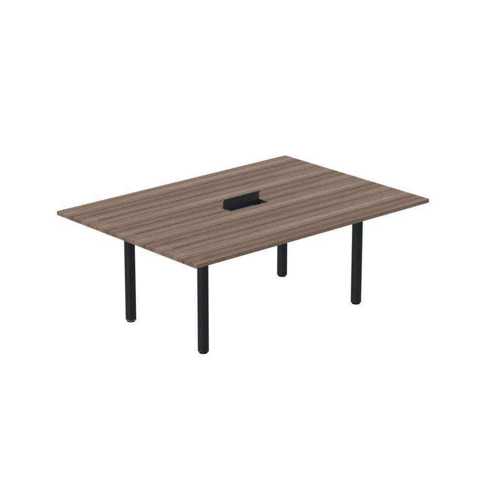 Mesa Reunião 200cm X140cm Mrcpb2014 Walnut/Preto