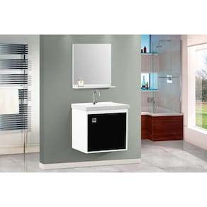 Conjunto para Banheiro Unic 40 Cm Branco/Preto