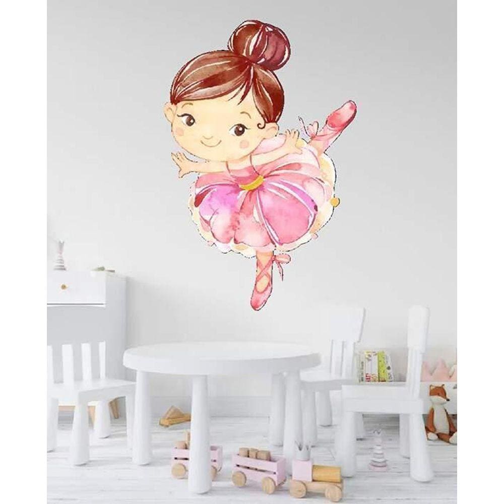 Adesivo De Parede Bailarina Aquarela