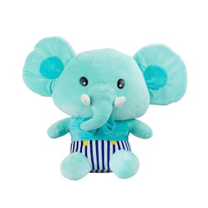 Elefante Verde Orelhudo Sentado 34Cm - Pelúcia