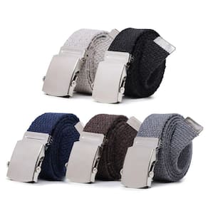 Kit 5 Cinto Infantil Menino Gorgurao Algodao Canelado Premium Fivela Catraca Ponteira Metal