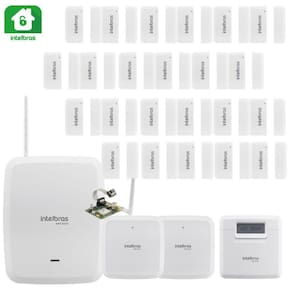 Kit Intelbras Sf Alarme Amt 8000 25 Sensores Com Modulo Gprs