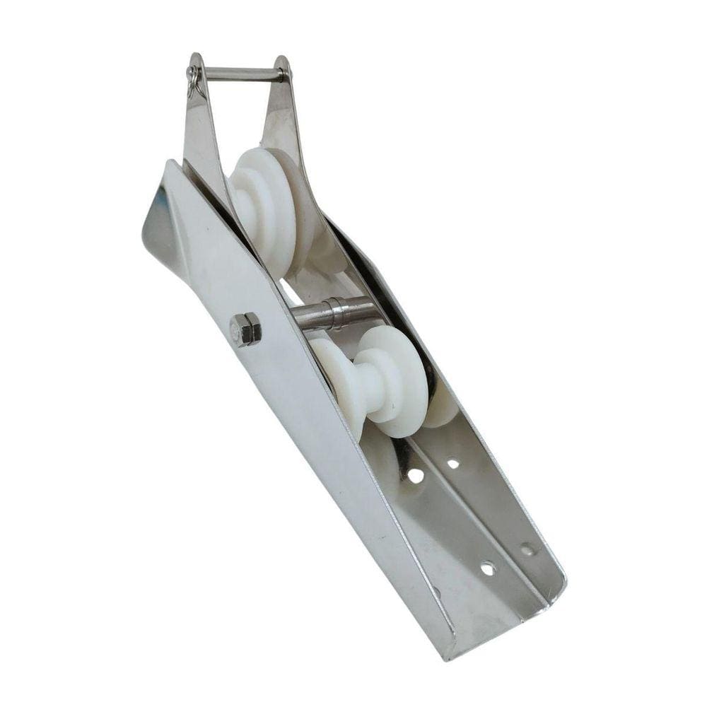 Suporte Lançador De Âncora Articulado Com Rolete Duplo Inox