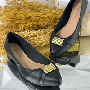 Sapatilha Casual Com Brilho Strass Feminina Confortável