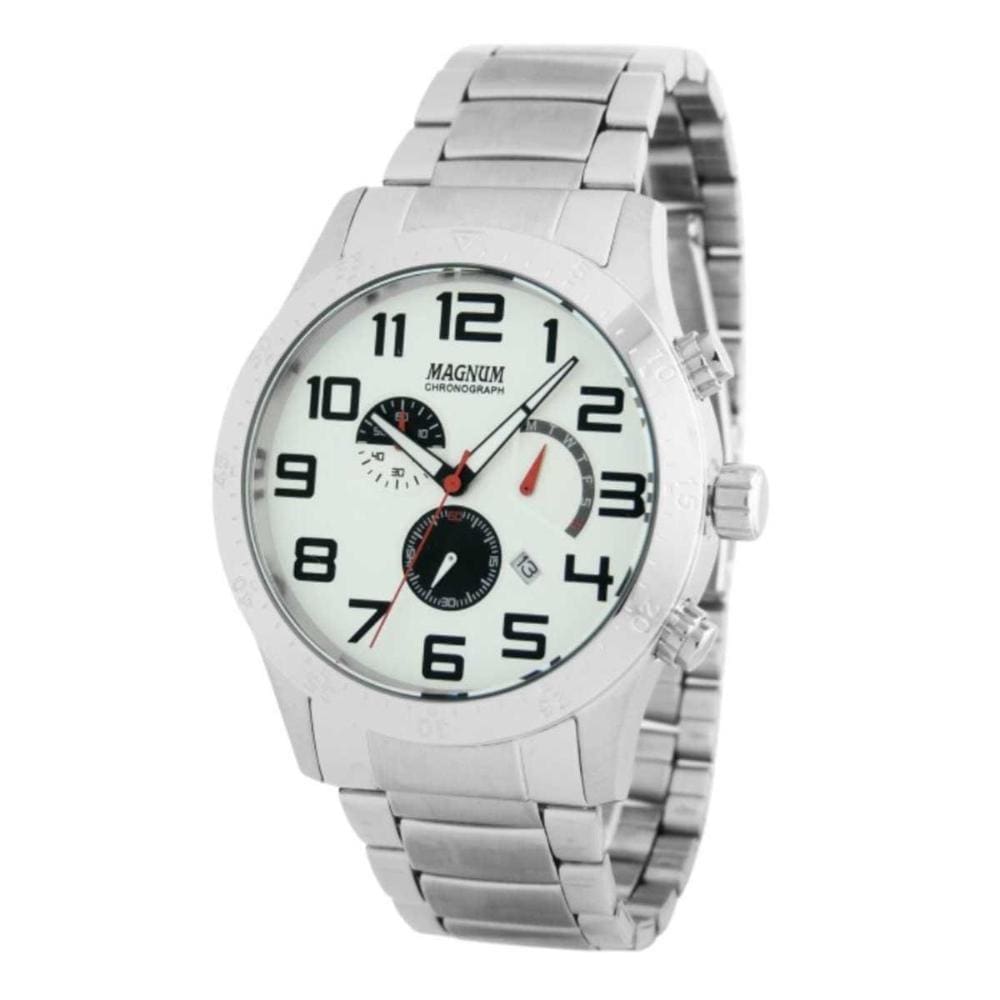 Relógio Masculino Magnum Cronógrafo Ma35262Q - Prata