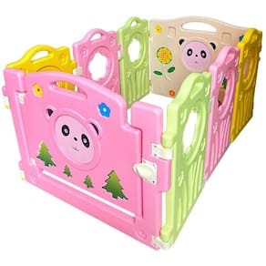 Cercado Infantil Modular 113x78x59cm Chiqueirinho Plástico Portátil com Ventosa Brinqway Bw-287