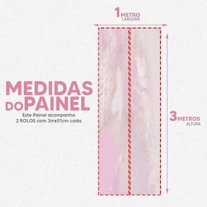 Papel De Parede Painel 3D Mármore Calacata Rosa Claro 1M